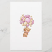 Papier Bear Baby shower Jeu Comment Bien Connaissez-Vous (Dos)