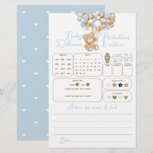 Papier Bear Balloon Baby shower Prédictions et conseils J