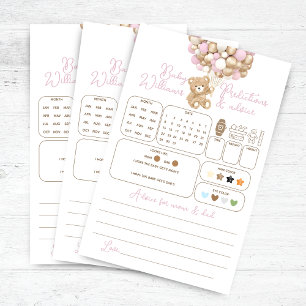 Papier Bear Balloon Baby shower Prédictions et conseils J
