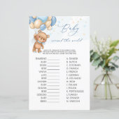 Papier Bear Blue Balloons Baby Around World Jeu (Debout devant)