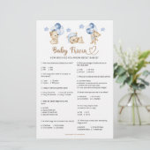 Papier Bear boy baby shower Baby Trivia (Debout devant)
