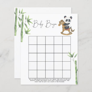 Papier Bear Panda Baby shower jeu de bingo