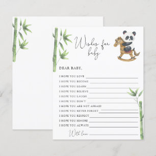 Papier Bear Panda souhaite pour bébé