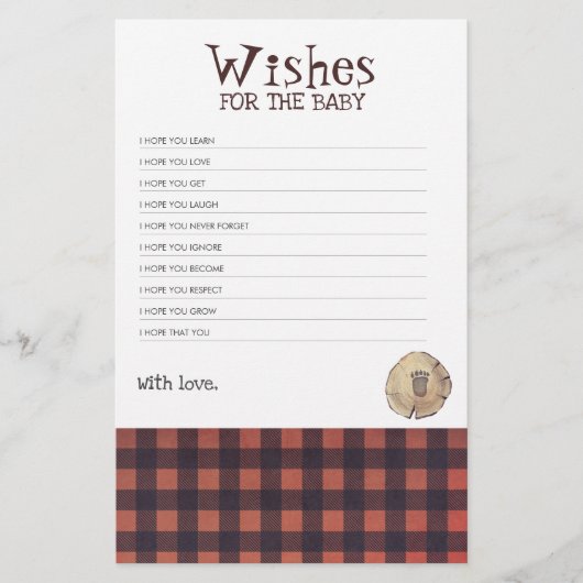 Papier Bear Pied Print Lumberjack Jeu de Baby shower à th (Devant)