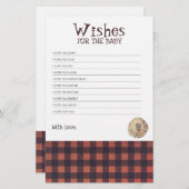 Papier Bear Pied Print Lumberjack Jeu de Baby shower à th (Devant / Derrière)