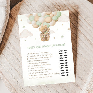 Papier Bearly Wait Baby shower Guider maman ou papa Jeu