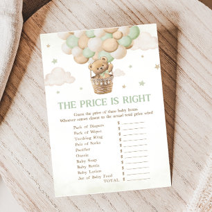 Papier Bearly Wait Bear Prix Baby shower est le bon jeu