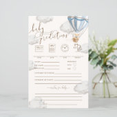Papier Bearly Wait Blue Baby Predictions Game (Debout devant)