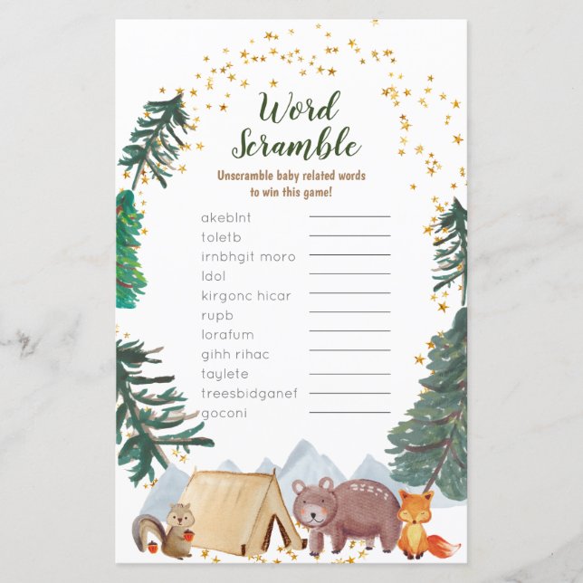 Papier Bearly Wait Happy Camper Wives for Baby CardBearl (Devant)