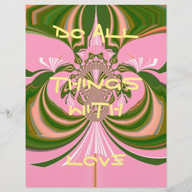 Papier Beau bébé rose vert et blanc Kaleidoscope (Devant)