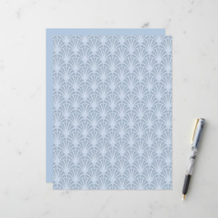 Papier Beau bleu Vintage japonais Motif ventilateur