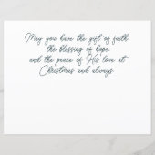 Papier Beau cadre poinsettia Noël (Dos)