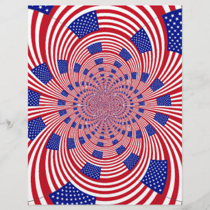 Papier Beau drapeau américain Extraordinaire Kaleidoscope