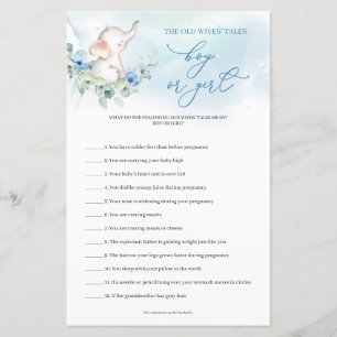 Papier Beau éléphant bleu Guess Jeu de contes de garçon o