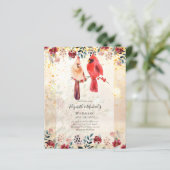 Papier Beau Faire-part de mariage CARDINAL ROUGE Oiseaux (Debout devant)