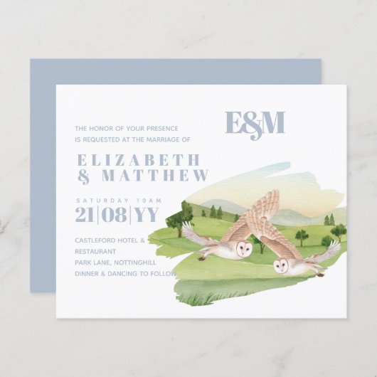 Papier Beau Mariage OWLS (Devant / Derrière)