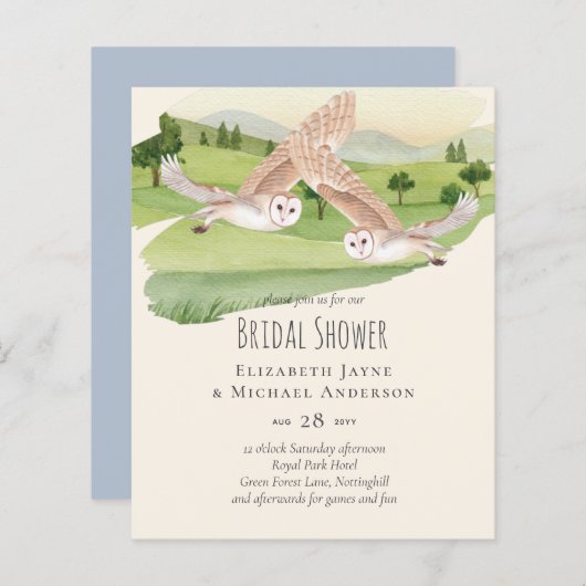 Papier Beau Mariage OWLS (Devant / Derrière)