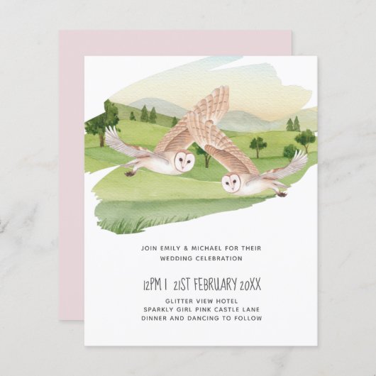 Papier Beau Mariage OWLS (Devant / Derrière)