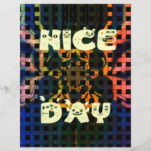 Papier Beautiful have a Nice Day Text Print vecteur