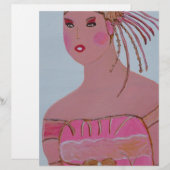 Papier Beautiful Lady 3 (Devant / Derrière)