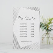 Papier Beauty Salon Lines Cadre Prix (Debout devant)