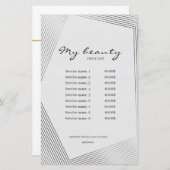 Papier Beauty Salon Lines Cadre Prix (Devant / Derrière)