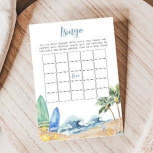 Papier Bébé à bord Baby shower de plage Jeu de Bingo