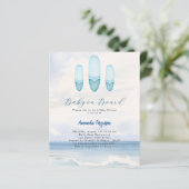 Papier Bébé à bord de planche de surf Baby shower invitat (Debout devant)