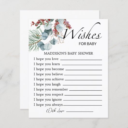 Papier bébé à feuillage persistant il fait froid dehors l (Devant / Derrière)