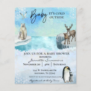 Papier Bébé Animal de l'Arctique Hiver Il Fait Froid Deho