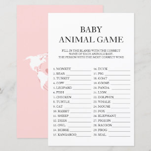 Papier Bébé animal jeu Voyage Baby shower de passeport
