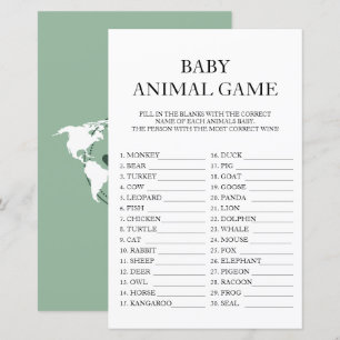 Papier Bébé animal jeu Voyage Baby shower de passeport