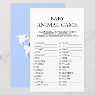 Papier Bébé animal jeu Voyage Baby shower de passeport
