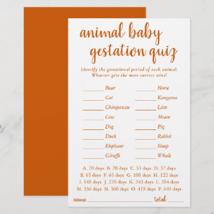 Papier Bébé animal simple Automne Orange Gestament
