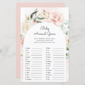 Papier Bébé Animaux Garçon Blue Elephant Baby shower Jeu (Devant / Derrière)