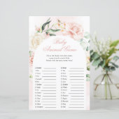 Papier Bébé Animaux Garçon Blue Elephant Baby shower Jeu (Debout devant)