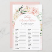 Papier Bébé Animaux Garçon Blue Elephant Baby shower Jeu (Devant / Derrière)