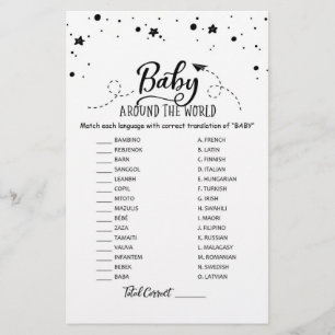 Papier Bébé autour du monde avec le Baby shower de répons