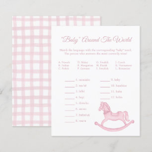 Papier Bébé autour du monde Jeu - Activité Douche rose