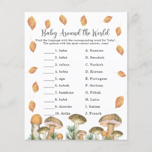 Papier Bébé autour du monde - Jeu de Baby Shower