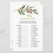 Papier Bébé autour du monde Jeu Green & Gold Foliage (Devant / Derrière)