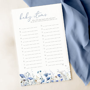 Papier Bébé Bleu En Fleur Fleur sauvage Baby Items Jeu