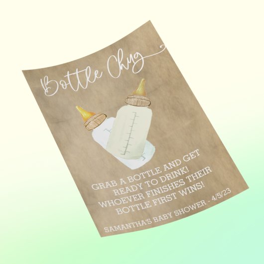 Papier Bébé Bouteille Boire De Jeu Douche Chug  