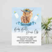 Papier Bébé Bouteille Boire De Jeu Douche Highland Cow (Debout devant)