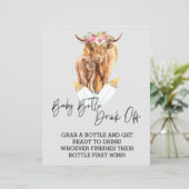 Papier Bébé Bouteille Boire De Jeu Douche Highland Cow (Debout devant)