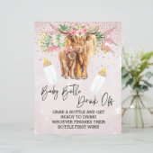 Papier Bébé Bouteille Boire De Jeu Douche Highland Cow (Debout devant)