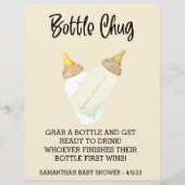 Papier Bébé Bouteille Boire Hors Jeu Douche Chug (Devant)