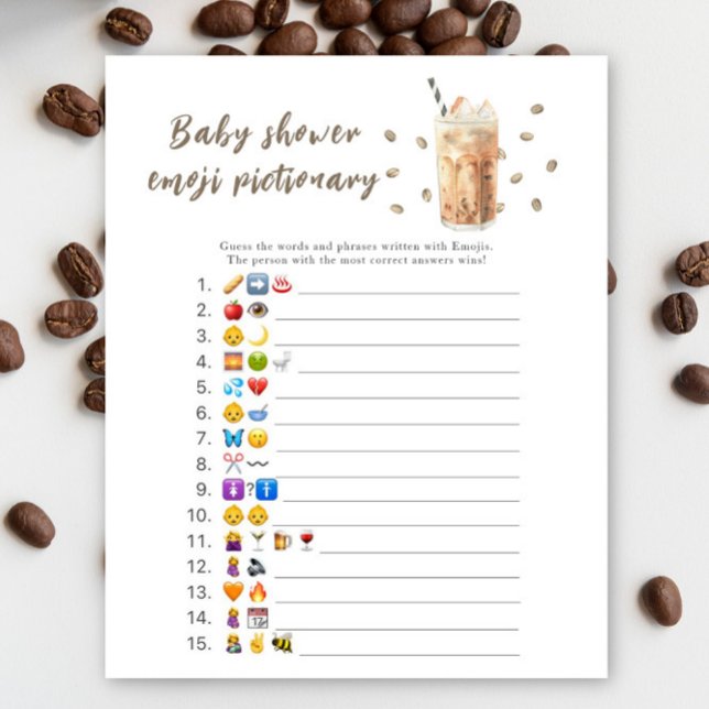 Papier Bébé brasse baby shower Emoji jeu d'image (Créateur téléchargé)
