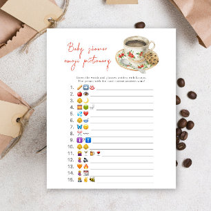 Papier Bébé brasse baby shower Emoji jeu d'image