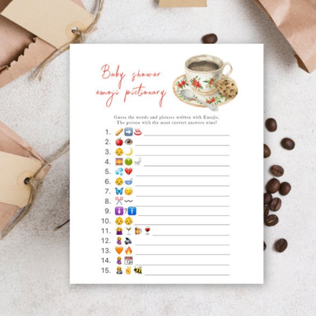 Papier Bébé brasse baby shower Emoji jeu d'image (Créateur téléchargé)
